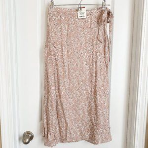 NWT Floral Midi Wrap Skirt